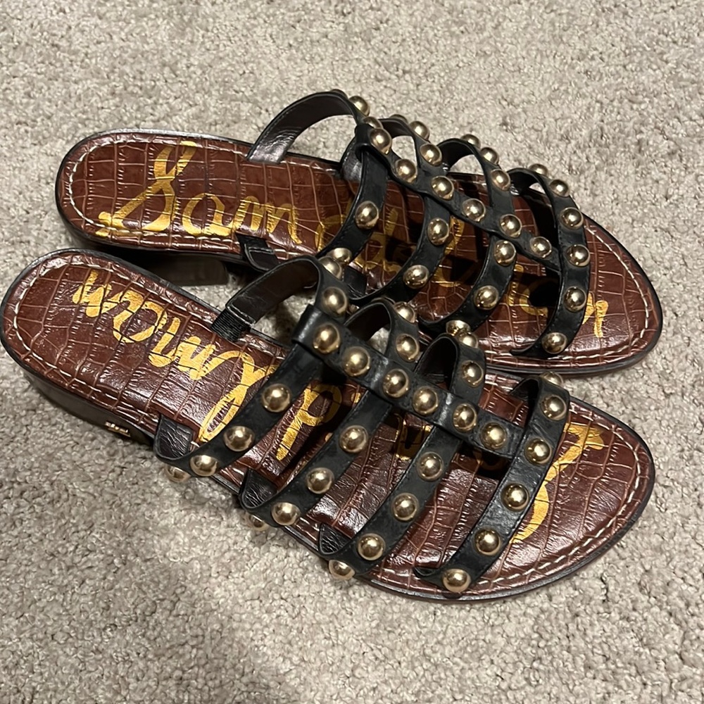 Sam Edelman Juniper Studded Cage Block Heel Sandal